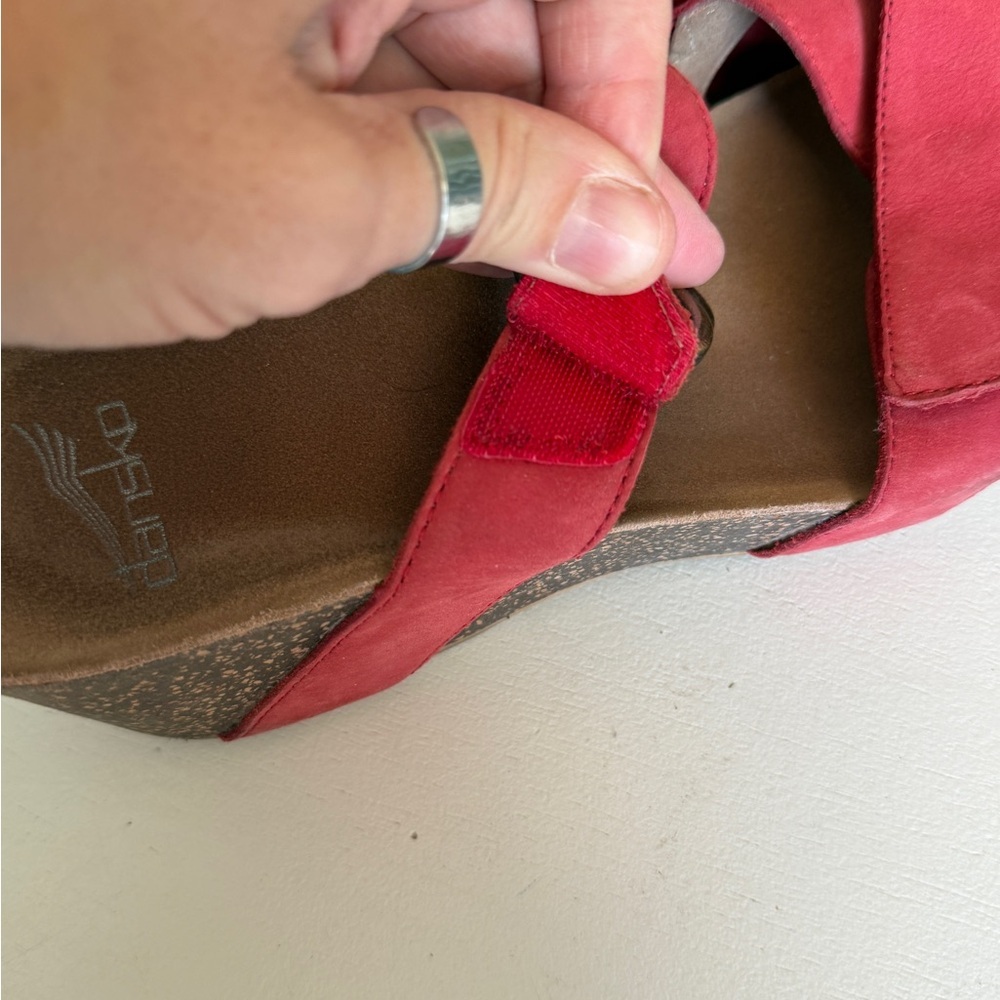 Dansko Elegant Red adjustable Buckle Sandals size 9-9.5 - Picture 5 of 12